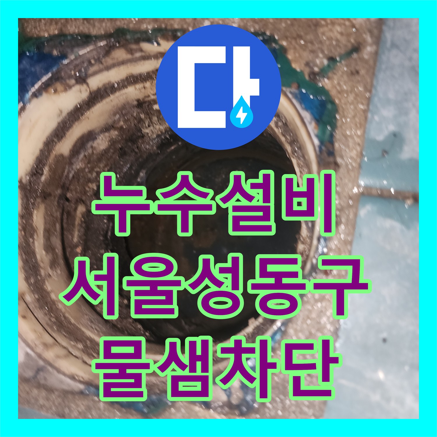 누수설비 세탁실 유가 주변 방수층 파손 해결 과정 서울 성동구 성수동2가
