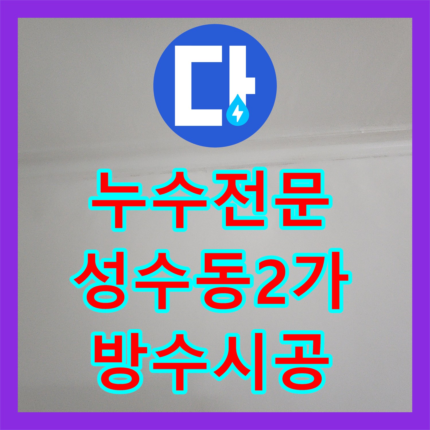 누수전문 세탁실 배수구 방수 결함으로 번진 거실 천장 누수 보수 서울 성동구 성수동2가
