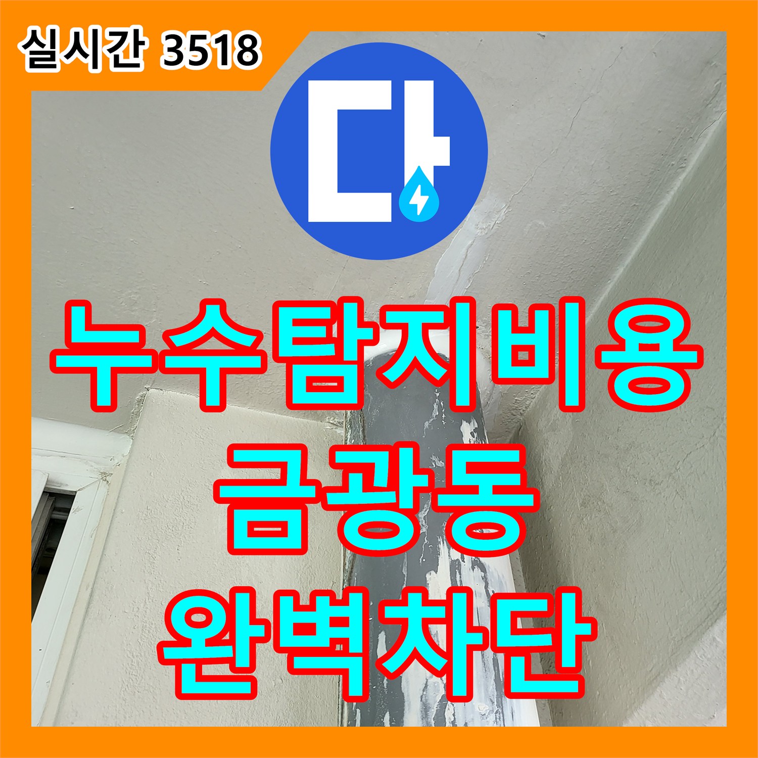 누수탐지비용 안내 후 내시경으로 우수관 파이프 부식 누수를 잡아낸 경기 성남시 중원구 금광동 작업기